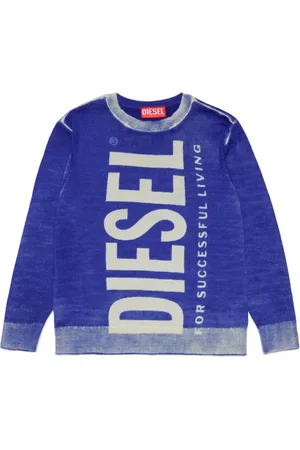Diesel Intarsia-knit logo wool jumper