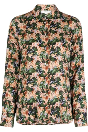 Vince Floral-print silk-blend shirt