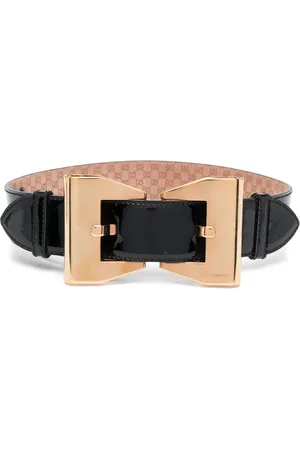 Gucci 2010 double-buckle patent-finish belt