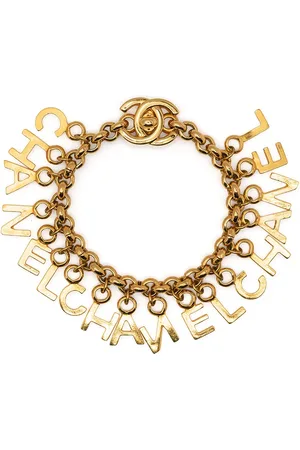 CHANEL 1996 CC logo lettering bracelet