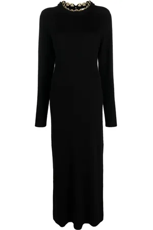 Paco rabanne Knitted long-sleeve long dress