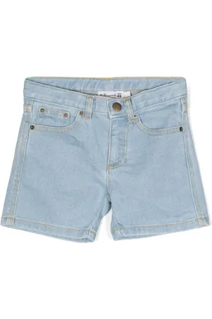 BONPOINT Embroidered logo denim shorts