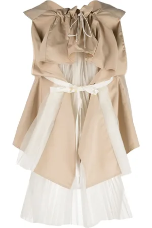 Shanshan Ruan Tulle-overlay panelled top