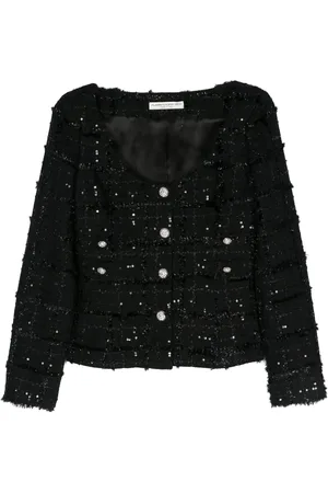 Alessandra Rich Sequin-embellished tweed jacket