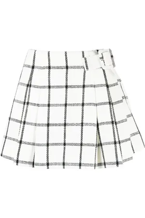 Self-Portrait Check-pattern mini skirt
