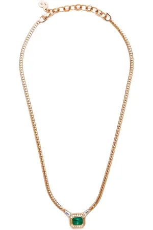 Dior Rhinestone-embellished chain necklace