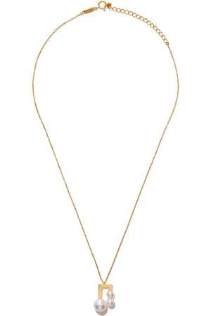 Tasaki 18kt yellow Collection Line Balance Note Akoya pearl pendant