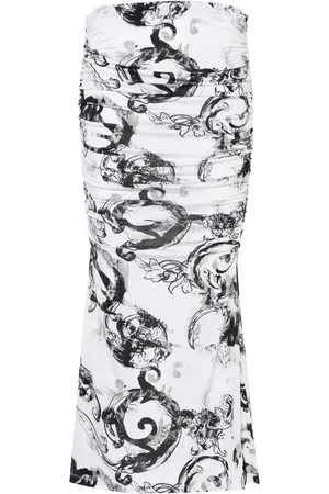 VERSACE Watercolour Couture draped skirt