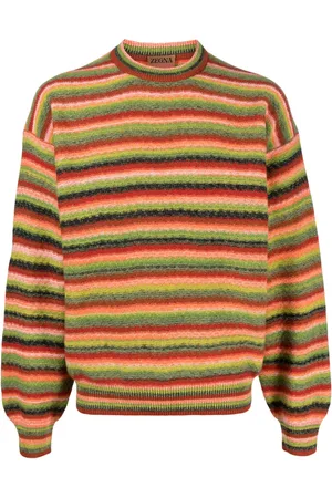Ermenegildo Zegna Stripped cashmere-wool blend jumper
