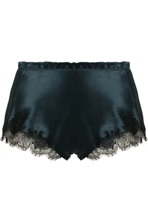 CARINE GILSON Lace-detail silk shorts