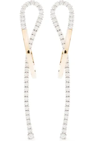 DELFINA DELETTREZ 18kt and diamond Loop drop earrings