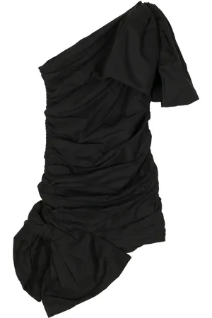 pushBUTTON Bow one-shoulder minidress