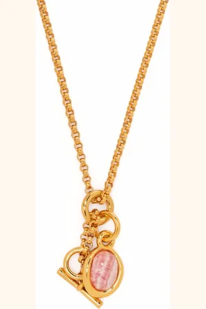 CHARLOTTE CHESNAIS Neo Turtle rhodochorosite-mineral necklace