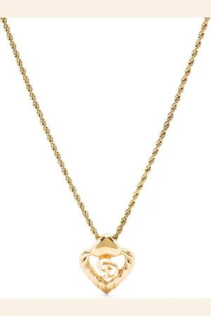 Dior 1990s CD heart charm necklace