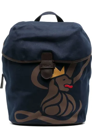 LEATHERSMITH OF LONDON Lion-print detail backpack