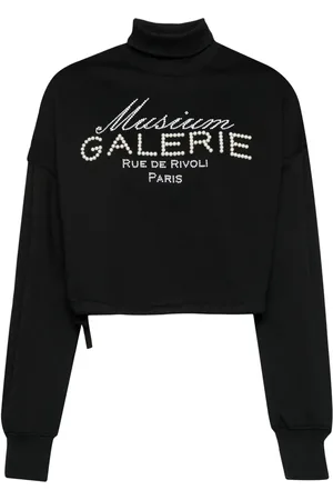 Musium Div. Bead embellishment cotton sweatshirts
