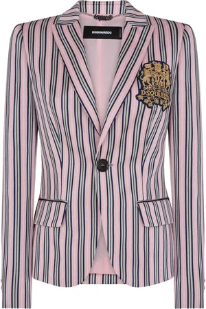 Dsquared2 Logo-patch striped blazer