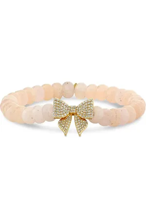Sydney Evan 14kt yellow Bow morganite bracelet