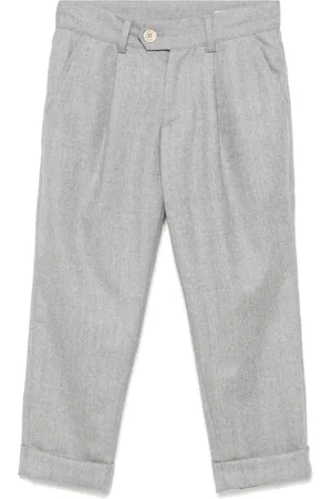 Brunello Cucinelli Mélange-effect trousers