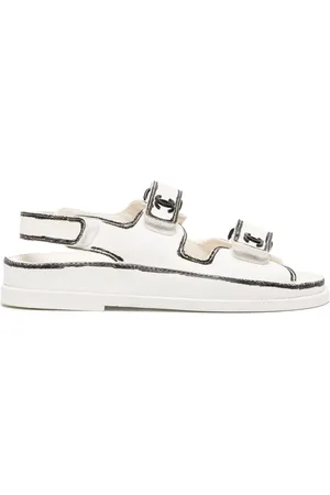 CHANEL 2022 CC logo Dad sandals