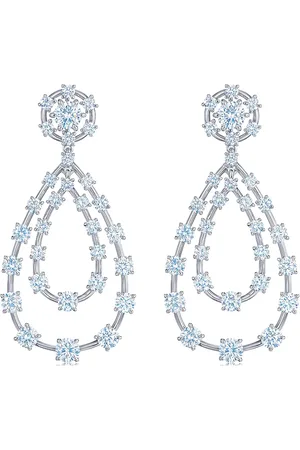 Kwiat 18kt gold diamond Starry Night double teardrop earrings