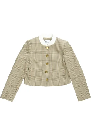 Self-Portrait Check wool jacket