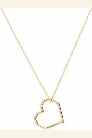 Aliita 9kt yellow heart pendant necklace