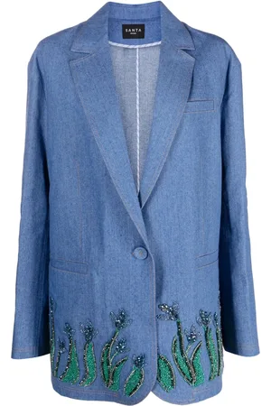 SANTA BRANDS Bead-embellished single-breasted blazer