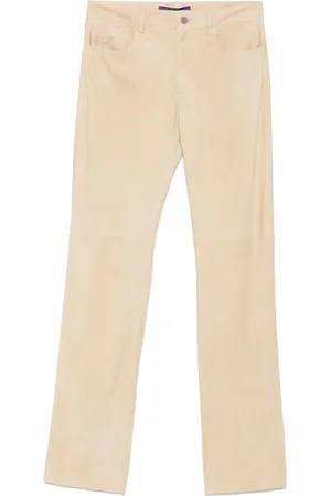 Ralph Lauren Suede straight trousers