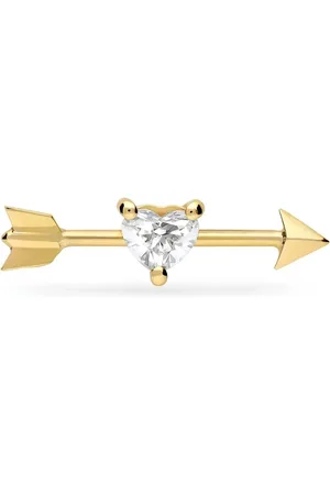 DELFINA DELETTREZ 18kt yellow Love diamonds stud earring