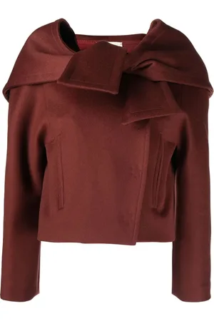 Shanshan Ruan Shawl-lapel cropped fitted jacket