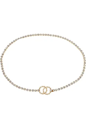 CHANEL 1995 CC link rhinestone belt
