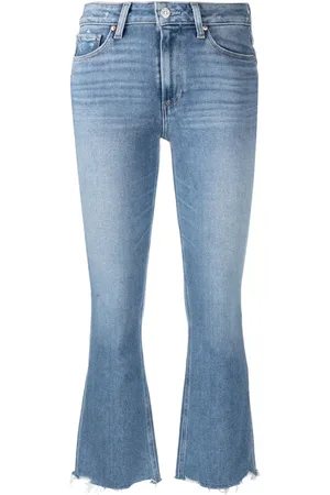 Paige Distressed-effect flared jeans