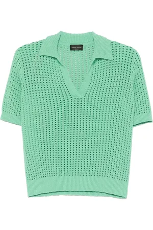 Roberto Collina Open-knit polo T-shirt