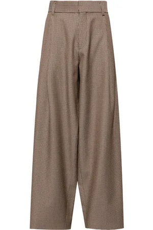 Kolor Houndstooth-pattern wide-leg trousers