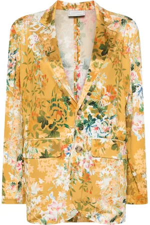 PIERRE-LOUIS MASCIA Floral-print silk blazer