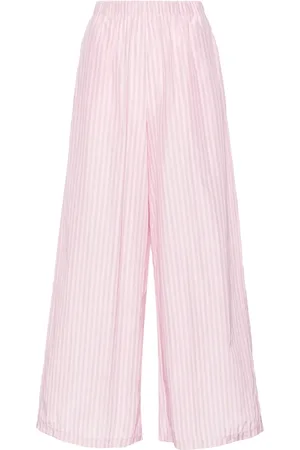 FORTE FORTE Striped poplin wide trousers