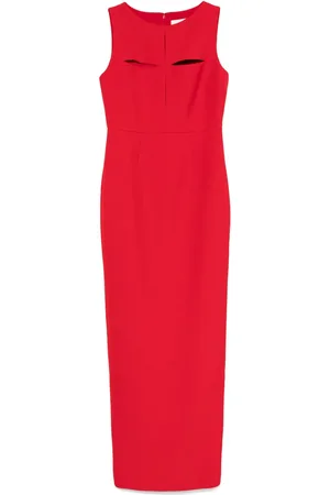 Roland Mouret Cut-out crepe maxi dress