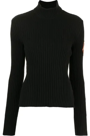 CHANEL 1996 emblem patch high-neck jumper