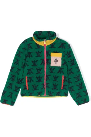 The Animals Observatory Logo-embroidered fleece jacket