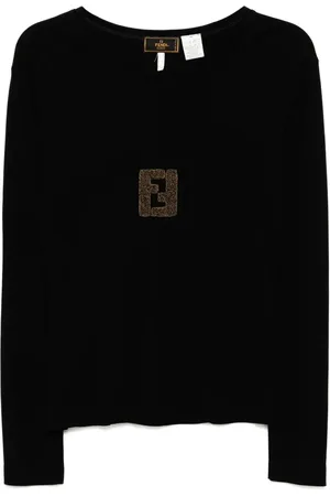 Fendi 1980 logo-patch T-shirt