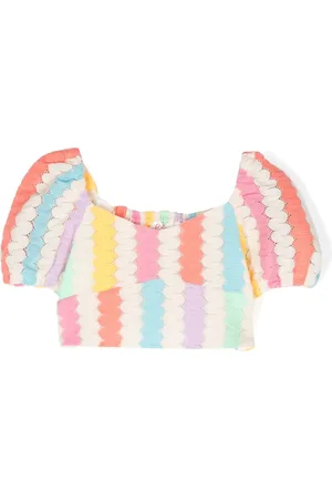 MC2 SAINT BARTH Colour-block cropped top