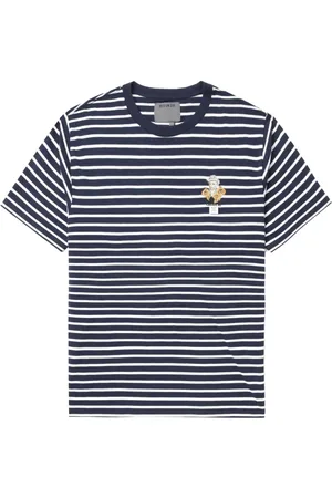 Musium Div. Graphic-print striped cotton T-shirt