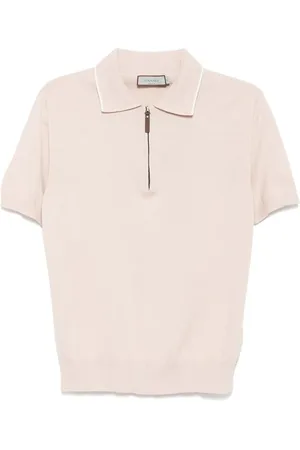 CANALI Cotton zipped polo shirt