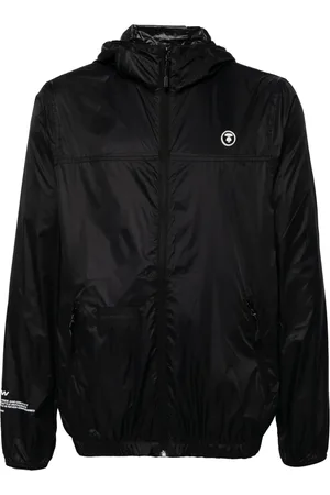 A Bathing Ape Logo-appliqué hooded jacket