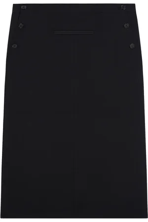 Courrèges Front-pocket wool skirt