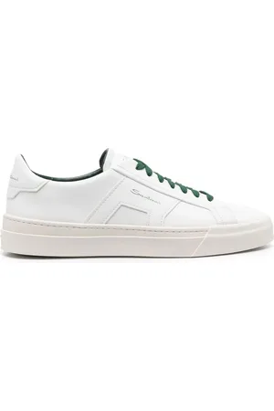 santoni Double Buckle low-top leather sneakers