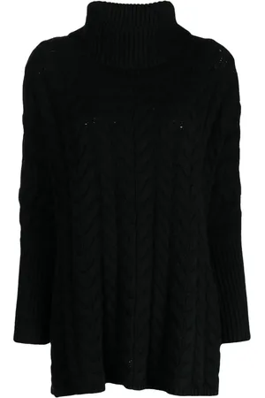 N.PEAL Cable-knit roll-neck cashmere jumper