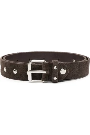 Paolo Pecora Stud-embellished suede belt