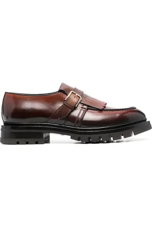 santoni Fringed-trim loafers